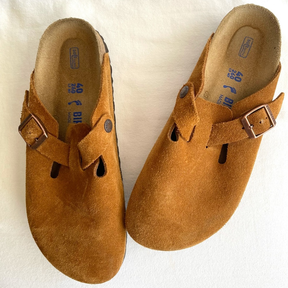 Birkenstock Soft Footbed Suede Leather Mink Color Size EU40 US 9-9.5
